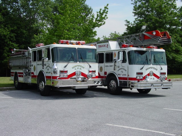 Old Engine 22 and old Truck 2